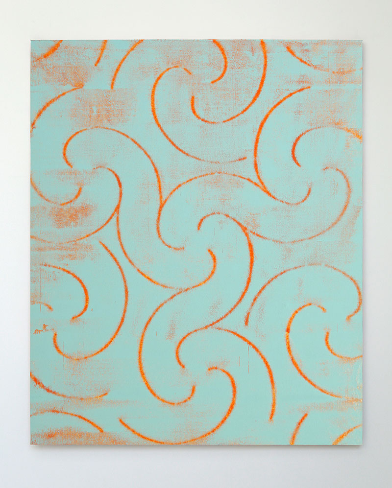 Jonathan Kelly - Spin Out Turq - Acrylic on Canvas - 82x70cm.jpg